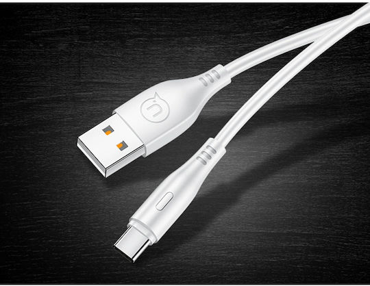 Usams US-SJ267 USB 2.0 Cable USB-C Male - USB-A 10W White 1m SJ267USB02