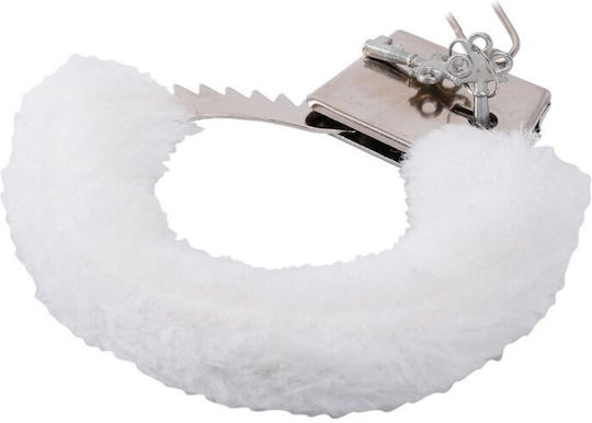 Toyz4lovers Bestseller Handcuffs With Fur Χειροπέδες σε Λευκό Χρώμα