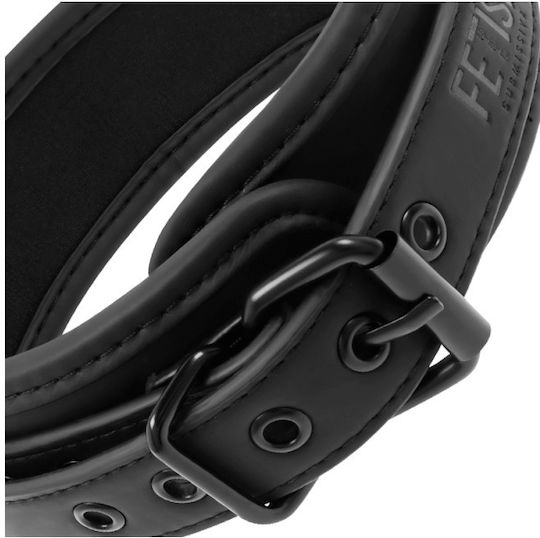 Fetish Submissive Collar With Leash Halsband in Schwarz Farbe