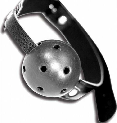 Sportsheets Sex & Mischief Breathable Ball Gag Gag in Black Color