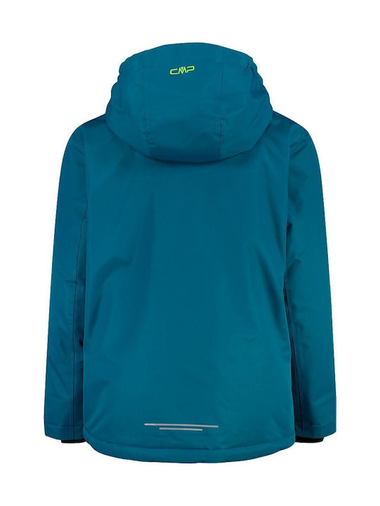 Kids' Sports Jacket Short Windproof with Hood Blue