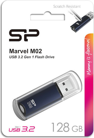 Silicon Power Marvel M02 128GB USB 3.2 Stick Blue