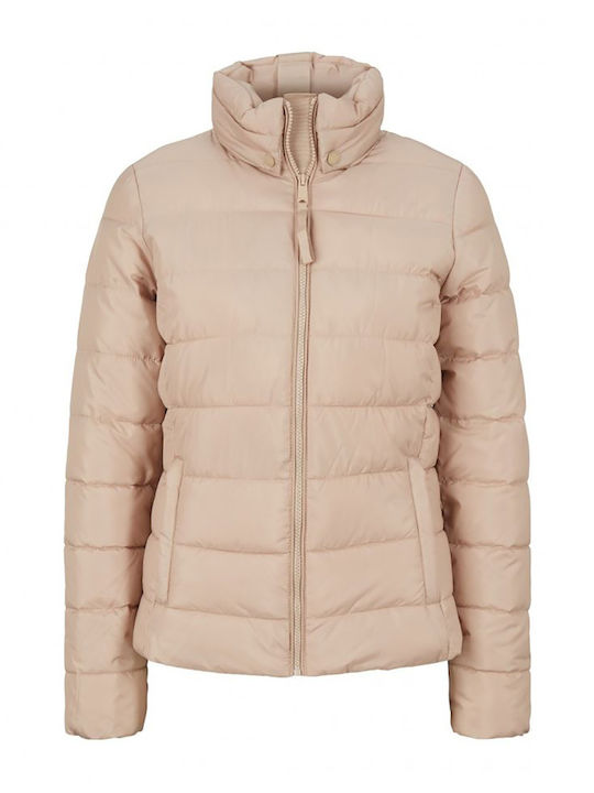 Kurz Damen Puffer Jacke für Winter Beige