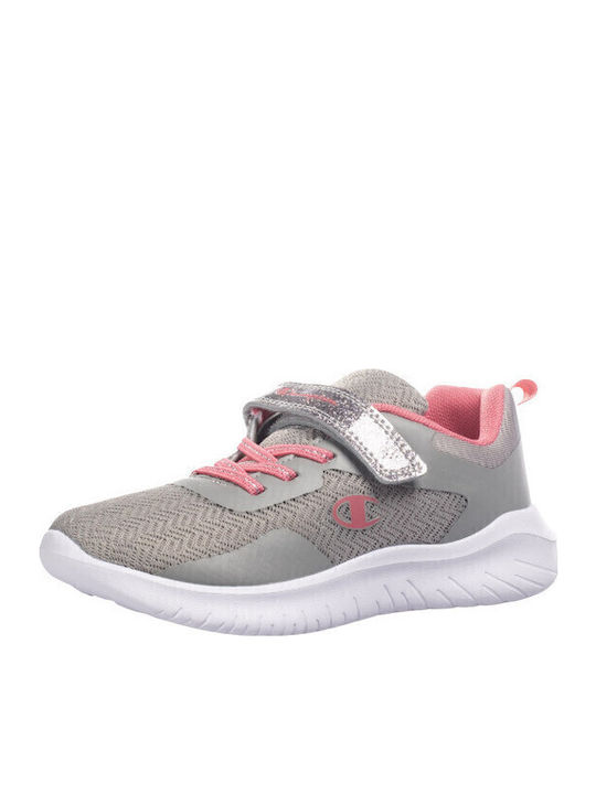 Softy Evolve Kids Sports Shoes Running with Hoop & Loop Closure Gray