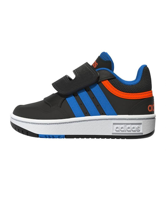 Adidas Αthletische Kinderschuhe Basketball Hoops 3.0 CF mit Klettverschluss Schwarz