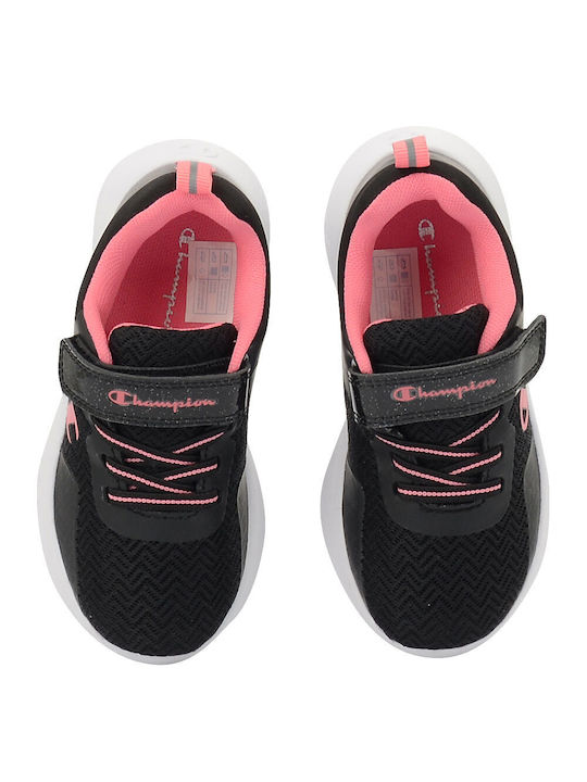 Softy Evolve Kids Sports Shoes Running with Hoop & Loop Closure Black