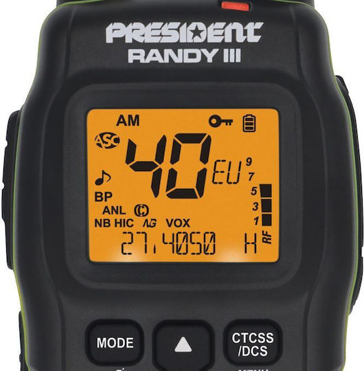 President Randy III CB Αυτοκινήτου 4W με Μονόχρωμη Οθόνη