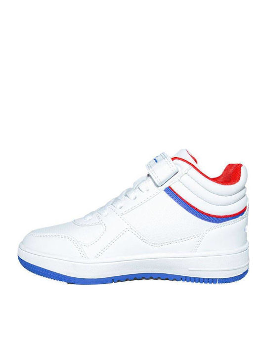 Rebound Vintage Mid PS Αθλητικά Παιδικά Παπούτσια Μπάσκετ με Σκρατς Λευκά