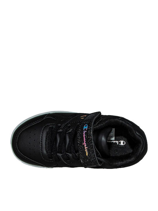 Rebound Low G Ps Kinder Sportschuhe Basketball mit Bügel- und Schleifenverschluss Schwarz