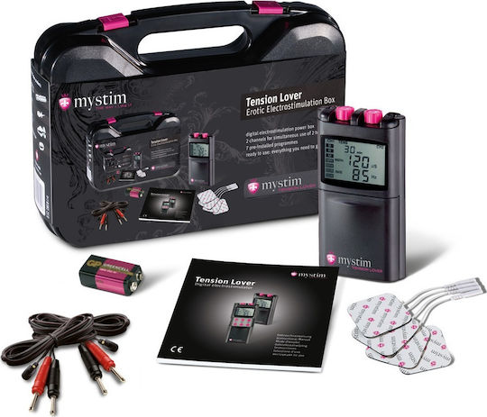 Mystim Tension Lover for Electro-stimulation in Black Color 9pcs