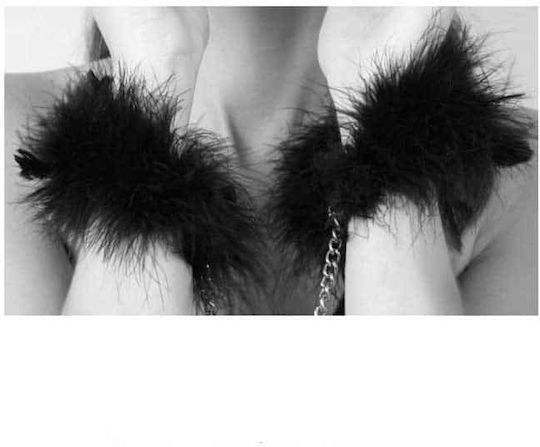 Bijoux Indiscrets Za Za Zu Feather Handcuffs Handcuffs in Black Color