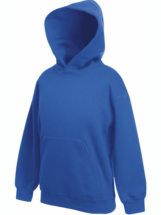 Fruit of the Loom Kinder-Sweatshirt mit Kapuze und Taschen Blau