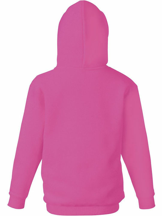 Fruit of the Loom Kids Sweatshirt with Hood and Pocket Fuchsia Kids Classic Hooded Sweat