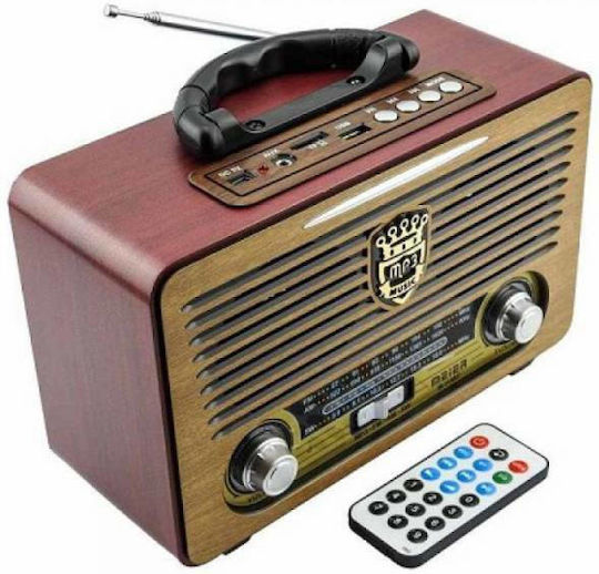 Meier M-115BT Retro cu USB Maro