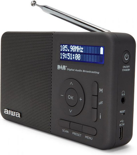 Aiwa RD-40DAB/BK Φορητό Ραδιόφωνο Επαναφορτιζόμενο DAB+ Μαύρο