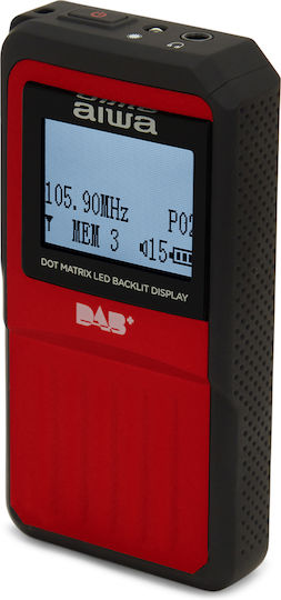 Aiwa RD-20DAB/RD Ραδιοφωνάκι Επαναφορτιζόμενο DAB+ Κόκκινο