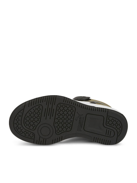 Rebound JOY Kids Sneakers High with Scratch Khaki