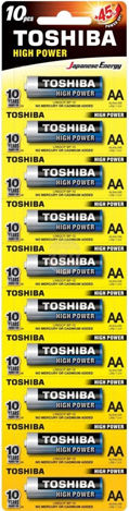 Toshiba Alkaline Batteries AA 1.5V 10pcs