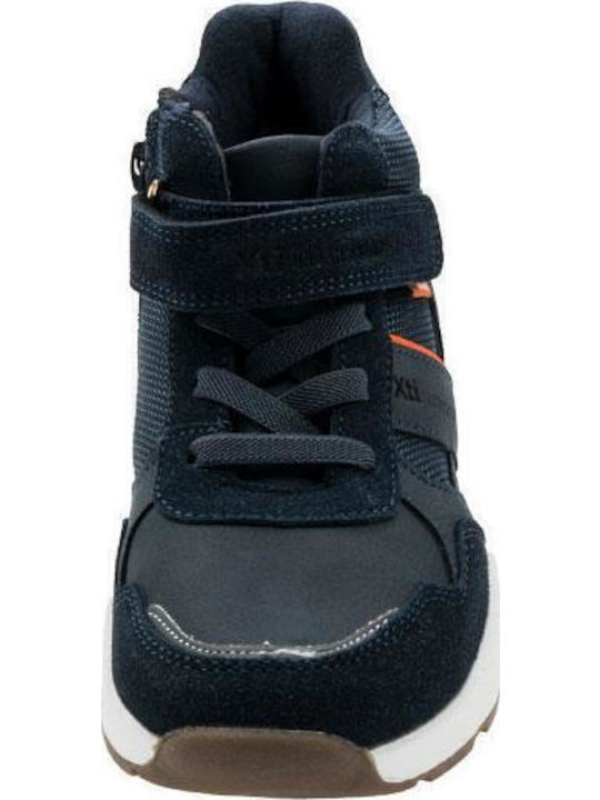 Παιδικά Sneakers High με Σκρατς Navy Μπλε