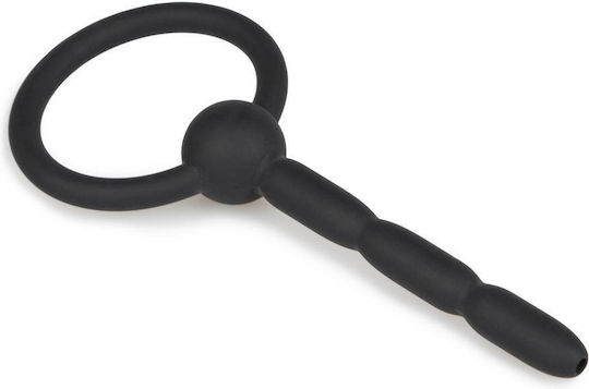 Sinner Gear Ribbed Hollow Penis Plug Spreizer in Schwarz Farbe