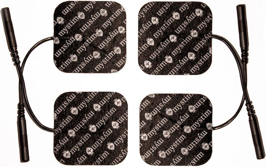 Mystim Self-Adhesive Electrodes for Electro-stimulation in Black Color 4pcs