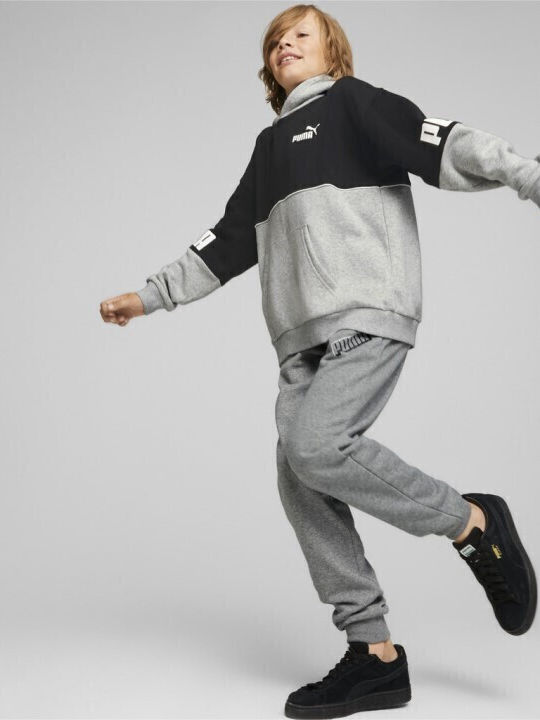 Kinder-Sweatshirt mit Kapuze und Taschen Mehrfarbig Power Colorblock