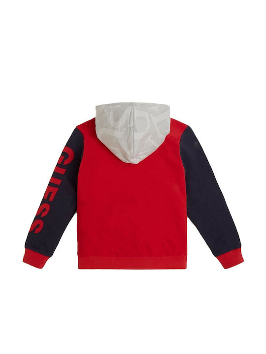 Guess Kids Sweatshirt with Hood Red