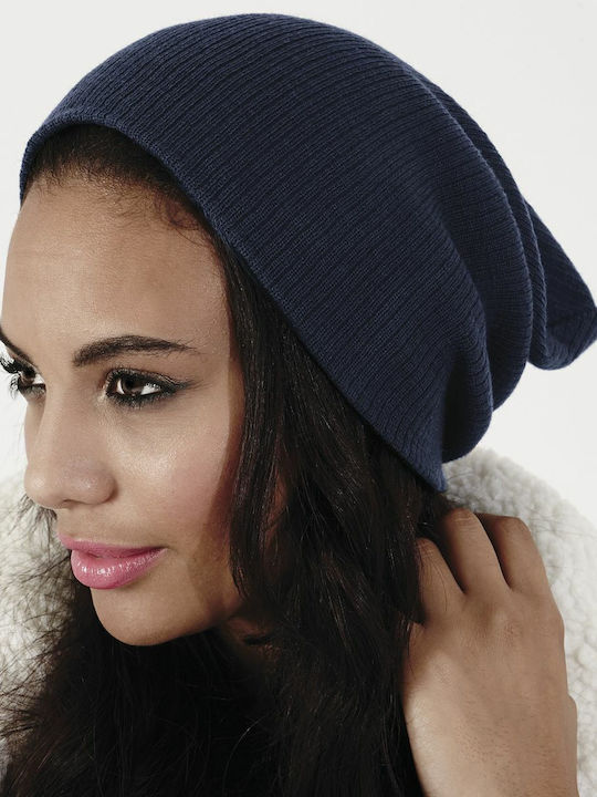 Beechfield Knitted Beanie Cap French Navy