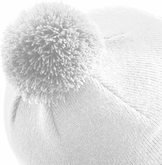 B426 Knitted Beanie Cap White