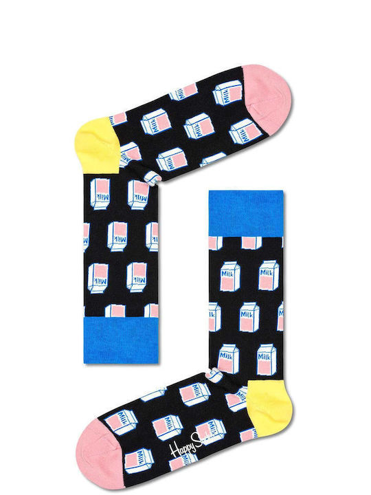Happy Socks U Milk Men's Patterned Socks Black
