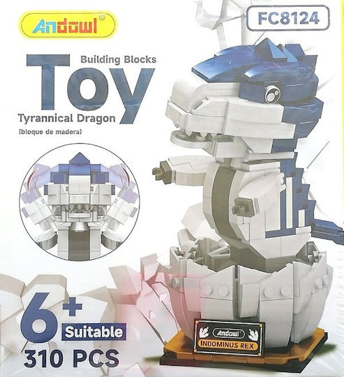 Andowl Toys Building Blocks Dinosaur for 6 Plus Years 310 Pieces