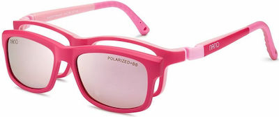 Nanovista Crew with Clip-on Kids Acetate Blue Light Blocking Glasses Pink