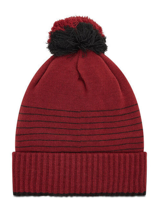 Truckstop Ανδρικός Pom Pom Beanie Σκούφος σε Μπορντό χρώμα