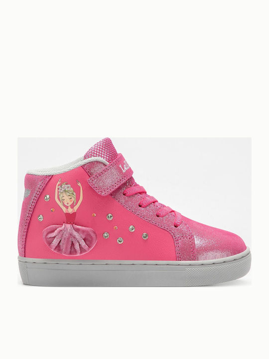Παιδικά Sneakers High με Σκρατς & Φωτάκια Φούξια