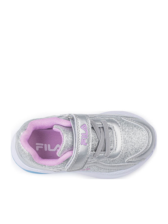 Spectrolite Pu Παιδικά Sneakers με Σκρατς Ασημί