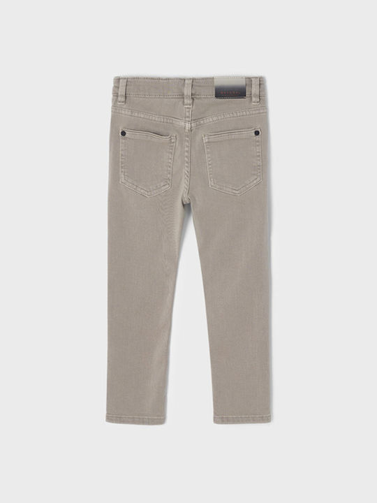 Mayoral Boys Fabric Denim Trouser Gray