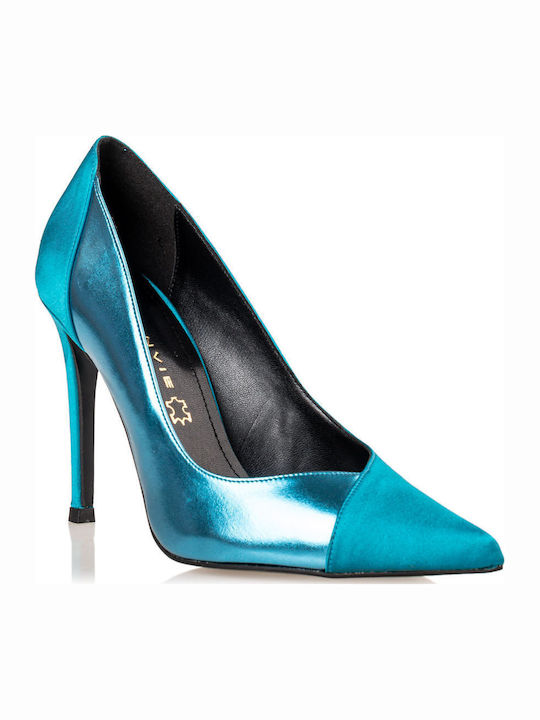 Envie Shoes Остри Обувки На Ток Сини