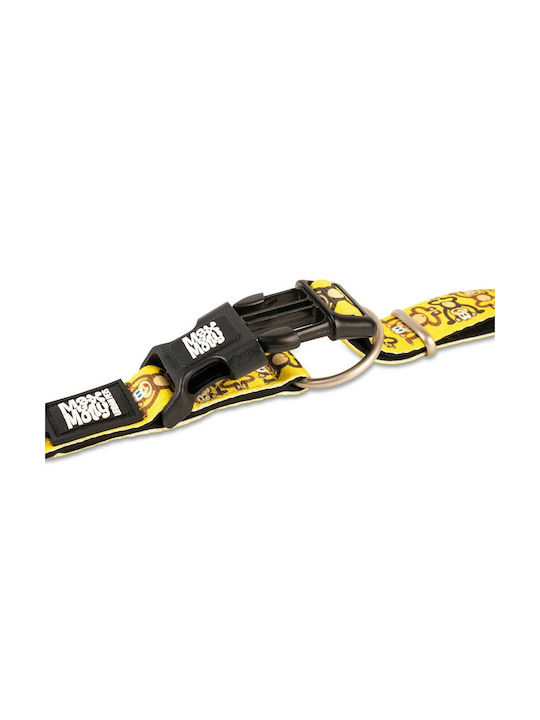Max & Molly Monkey Dog Collar in Yellow color Large 25mm x 39 - 62cm