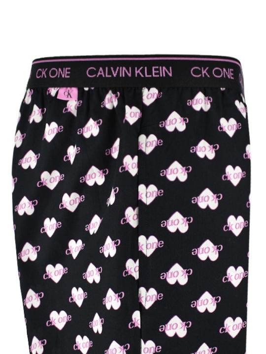 Calvin Klein Χειμερινό Ανδρικό Παντελόνι Πιτζάμας Μαύρο