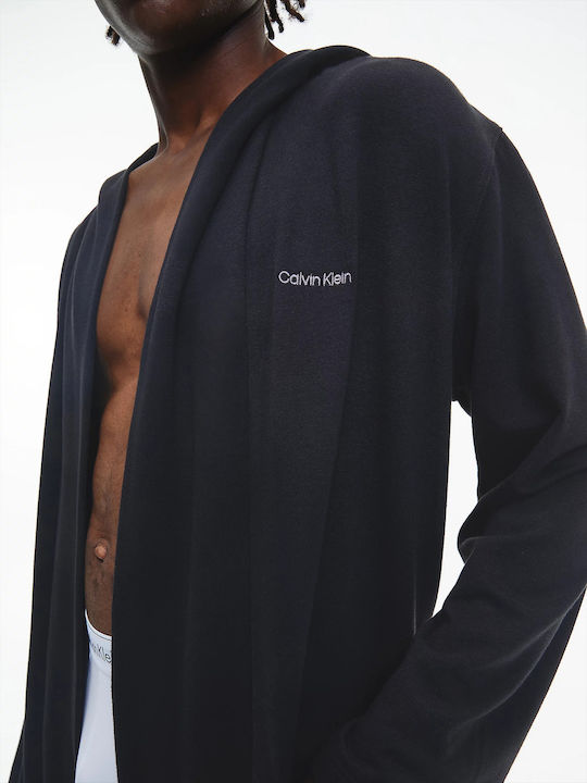 Calvin Klein Men's Winter Pajama Robe Black