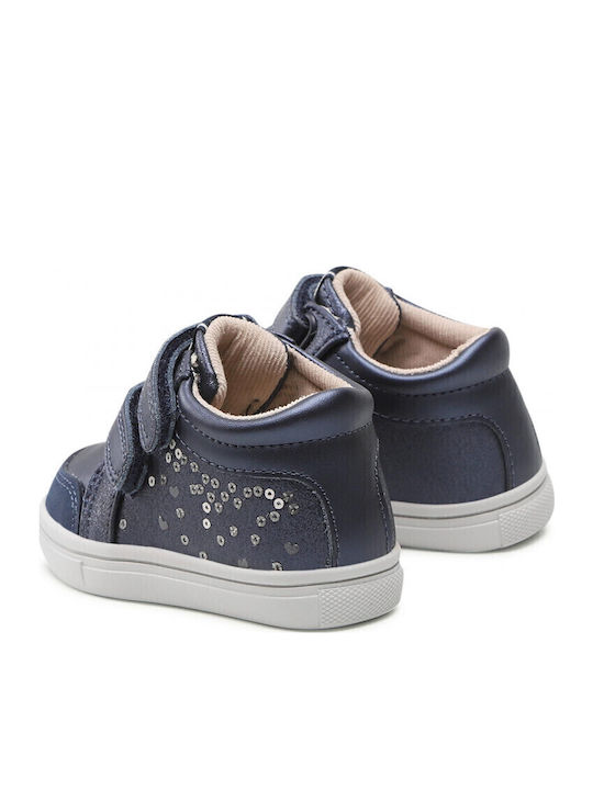 Παιδικά Sneakers High με Σκρατς Μπλε