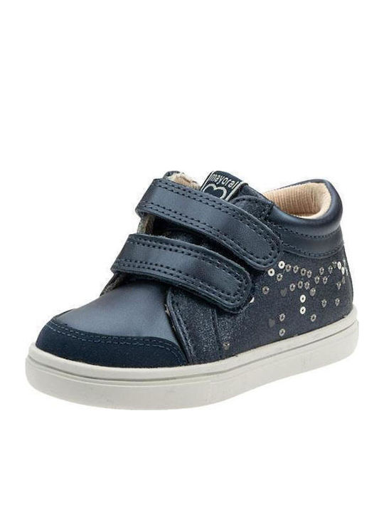 Παιδικά Sneakers High με Σκρατς Μπλε