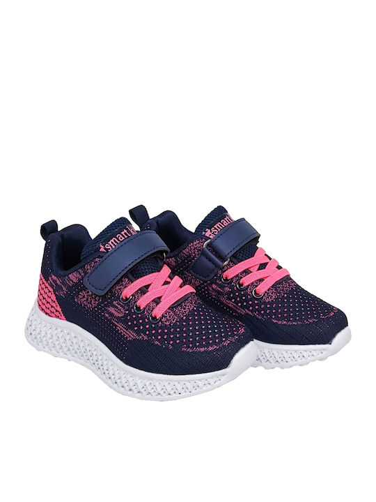 29/023 Kids Sneakers with Scratch Navy Blue