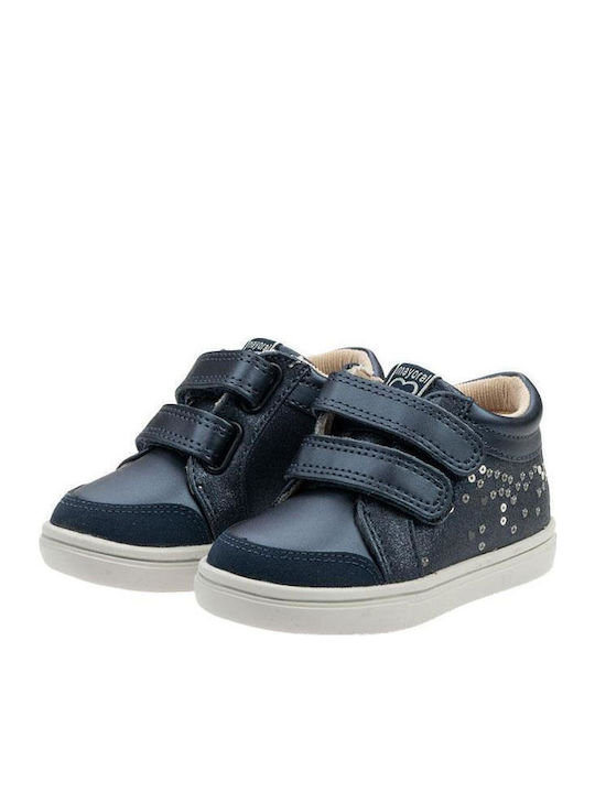 Παιδικά Sneakers High με Σκρατς Μπλε