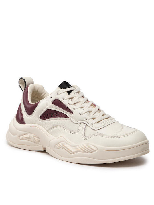 Guess Bassano Ανδρικά Chunky Sneakers Λευκά