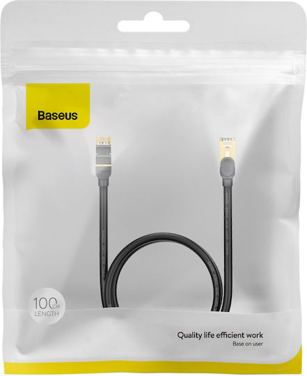 Baseus U/UTP Cat.7 (10Gbps) Καλώδιο Δικτύου Ethernet 1m Μαύρο