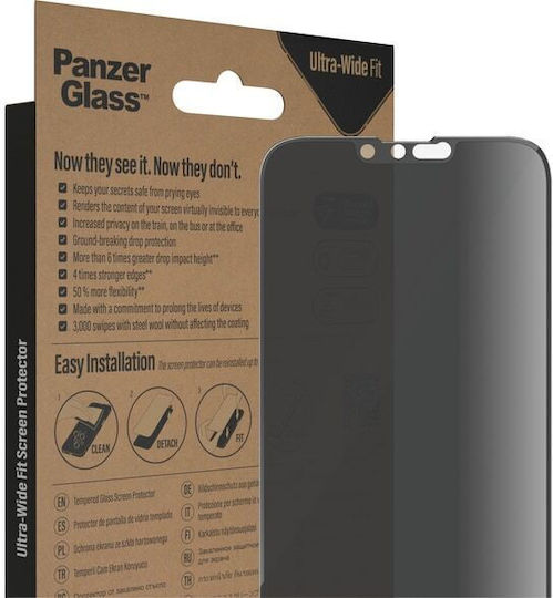 PanzerGlass Privacy Full Face Tempered Glass Black (iPhone 14 Plus / 13 Pro Max)