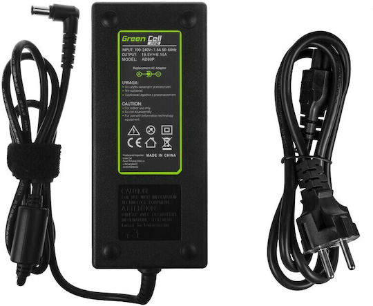 Green Cell Laptop Charger 120W 19.5V 6.15A for Sony with Detachable Power Cord