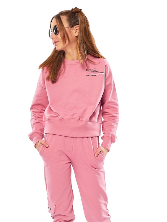 Εβίτα Kids Sweatpants Set Pink 2pcs