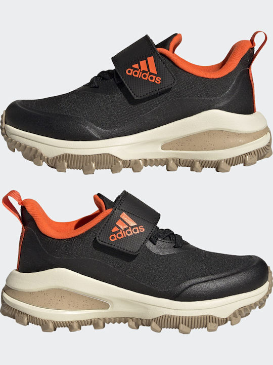 Fortarun FortaRun Atr Lo El K Waterproof Kids Sports Shoes Running with Hoop & Loop Closure Core Black / Impact Orange / Cream White